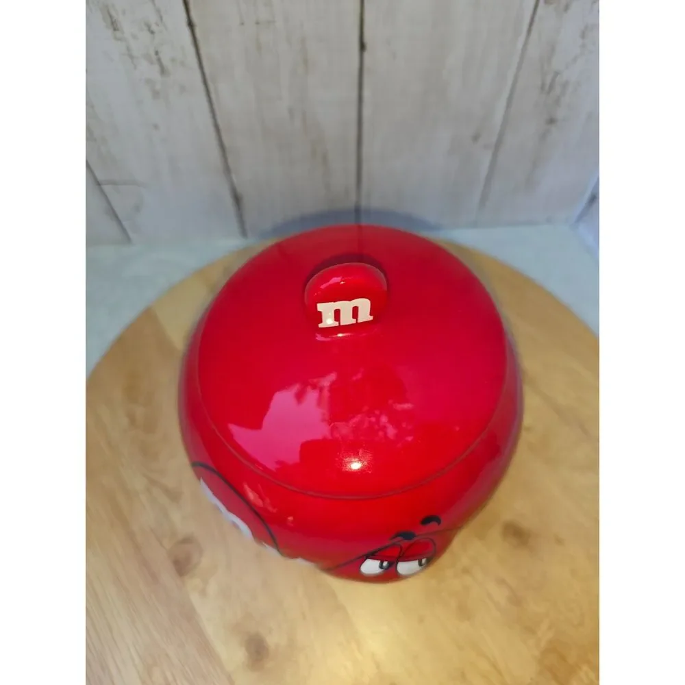 Vintage M&M'S Red Ceramic My Candy Jar with Red 3D Character